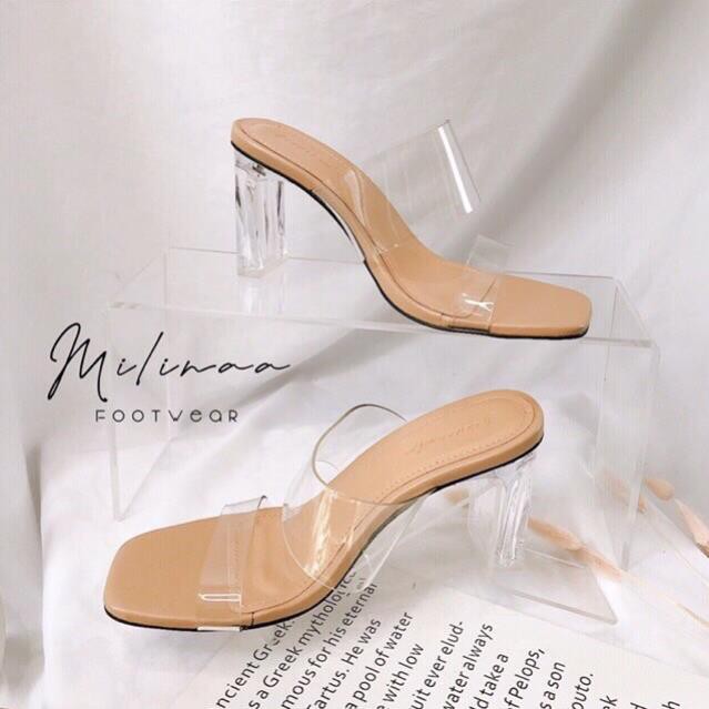 Guốc nữ quai trong gót mika (ảnh thật)