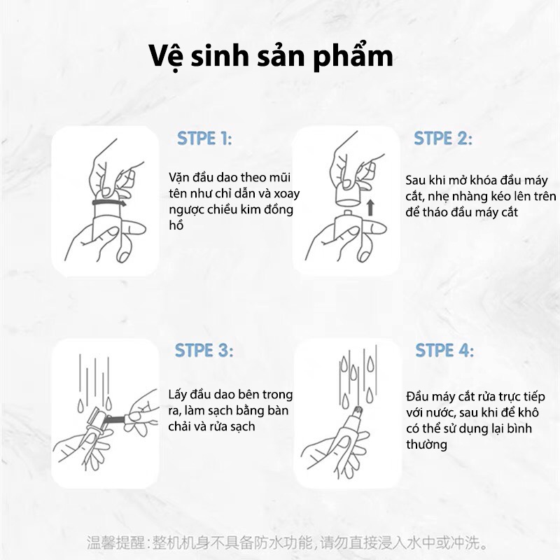 Máy tỉa lông mũi Xiaomi Youpin Showsee C1 nhỏ gọn mini vệ sinh dễ dàng cắt lông mũi an toàn sử dụng pin AAA tiện lợi KL1
