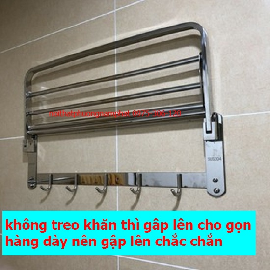 [LOẠI 1 TRỤC ĐÚC DÀY- GẬP LÊN GẬP XUỐNG ĐƯỢC] Thanh Treo Khăn Tắm ĐA NĂNG 100% INOX 304 trong nhà tắm MKT9 bóng loại 1 | BigBuy360 - bigbuy360.vn