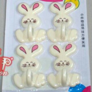 Vỉ 4 móc dán tường hình thỏ