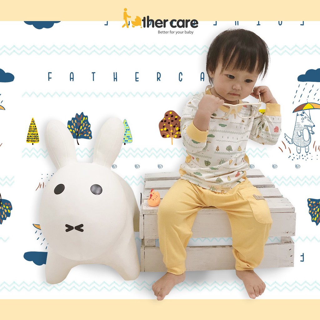 Bộ Quần áo trẻ em FatherCare Cổ tim DT - Cáo (HT - Trơn) FC860