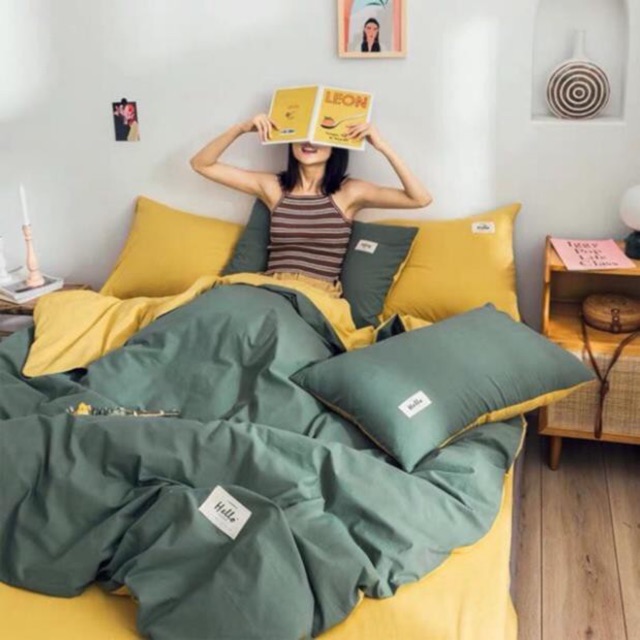 Bộ Chăn Ga Cotton Đũi(cotton TiCi-Cotton TC)-Nhiều Mẫu