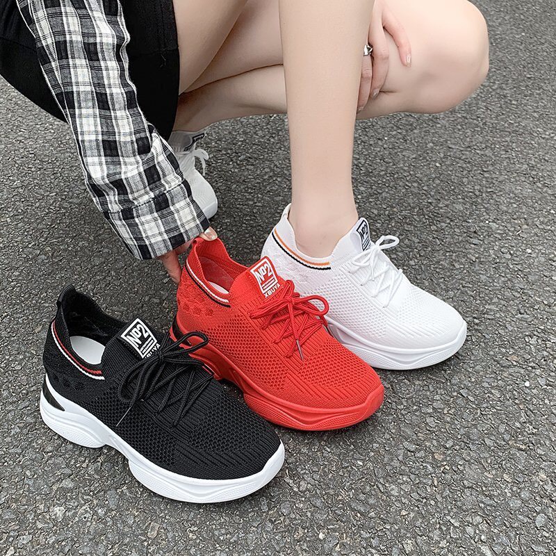 GIÀY NỮ ĐỘN ĐẾ 7 PHÂN SPORT CỔ VIỀN CO GIÃN GIÚP TĂNG CHIỀU CAO PHÙ HỢP ĐI CHƠI, DU LỊCH