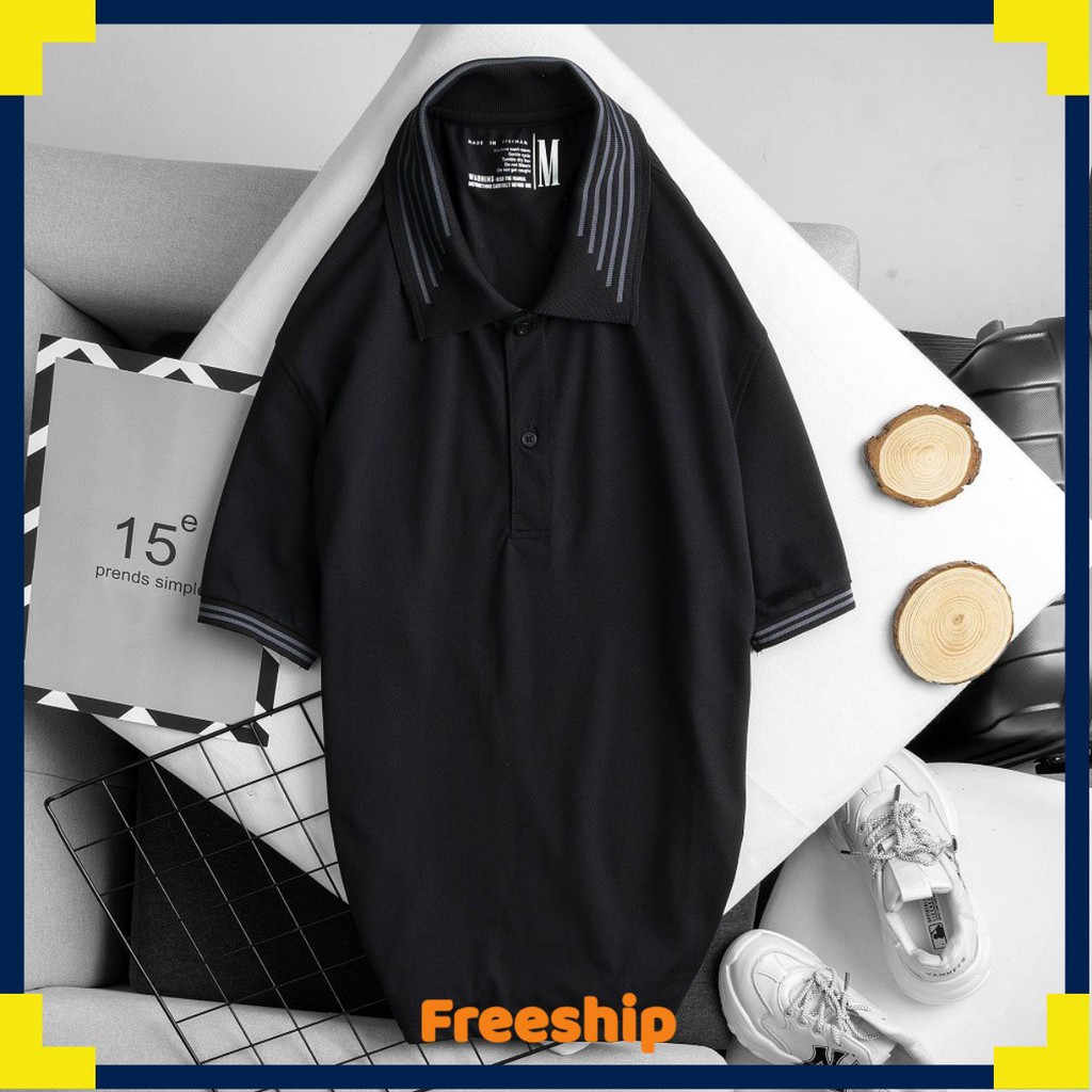 Áo Thun Nam Tay Ngắn | Áo Phông Nam Tay Lỡ Cổ Đứng Thời Trang Cao Cấp A02-002 khacvietshop