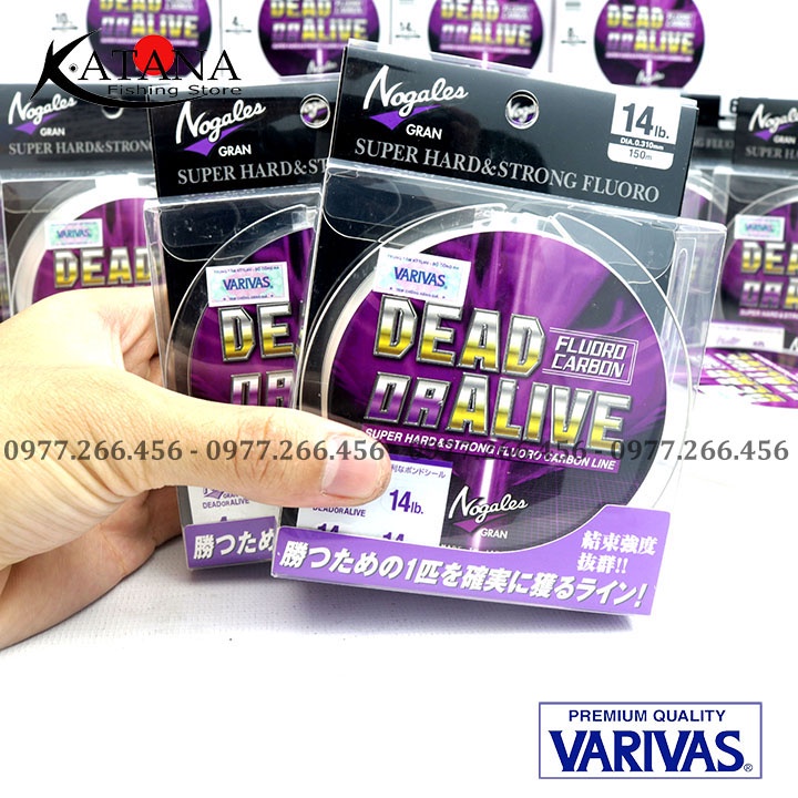 Dây Fluorocarbon - Varivas Dead OR Alive - Cuộn 150m, 100m - Hàng hiệu cao cấp