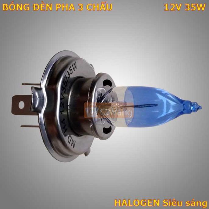 Bóng đèn Pha H4 xe máy 12V 35W Halogen siêu sáng