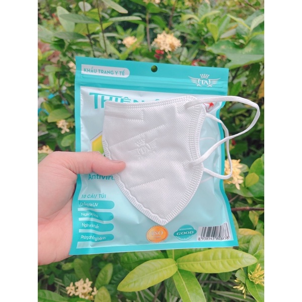 Khẩu Trang 6D THIÊN ÂN 5 lớp, túi zip 10cái