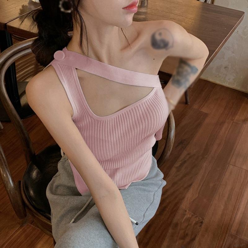 Áo ống không tay màu sắc đơn giản phong cách mùa hè cho nữ