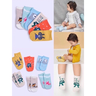 Tất chống trượt cho bé - Tất Cổ Cao Chống Trơn Trượt Cao Cấp Cho Bé 0-1 Tuổi
