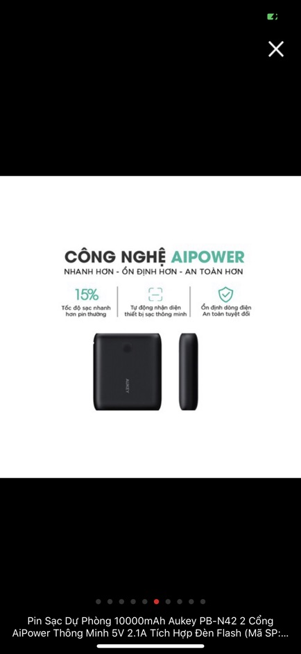 Pin Sạc Dự Phòng 10000mAh Aukey PB-N42