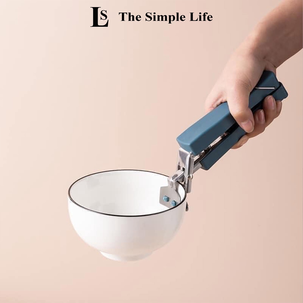 Bộ dụng cụ gắp nóng, găng tay nhấc nồi mỏ vịt, miếng rửa bát đĩa silicon, kẹp gắp inox có lò xo 6 chi tiết [CHÍNH HÃNG]