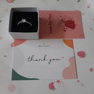 Nhẫn bạc Blue Peach