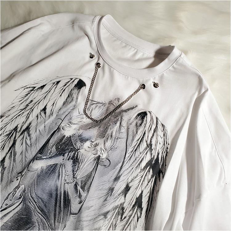 Áo thun tay ngắn dáng rộng màu nhuộm thời trang mùa hè cho nam