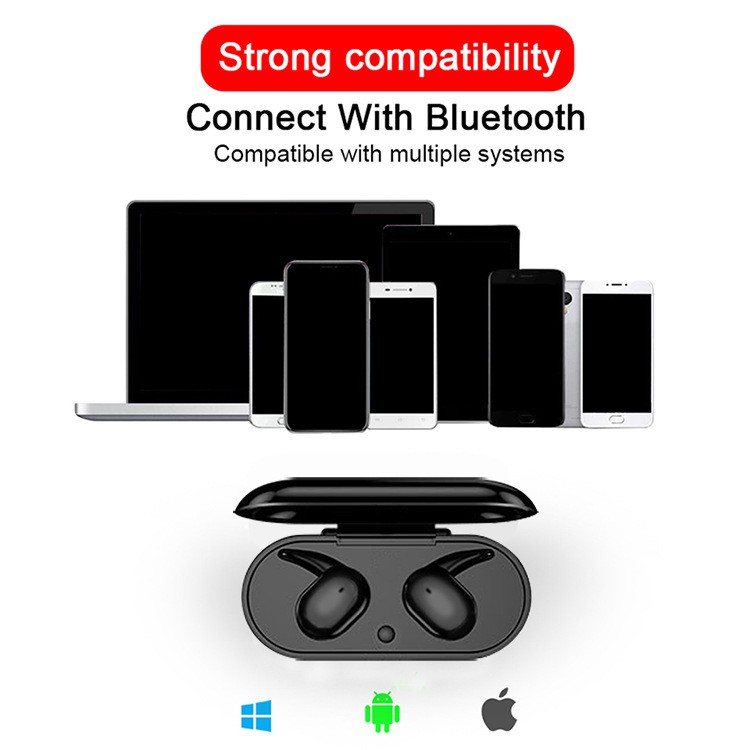 Bộ Tai Nghe Không Dây Bluetooth Chống Nước Ipx5 Có Nút Điều Khiển