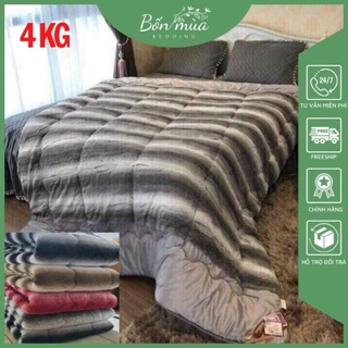 Chăn Lông Cừu Úc [NHẬP KHẨU] (Chăn Cừu Vằn) Ấm Áp, Kích thước 2mx2m3 Nặng 4kg, chăn đại hàn siêu ấm- hàng nhập khẩu