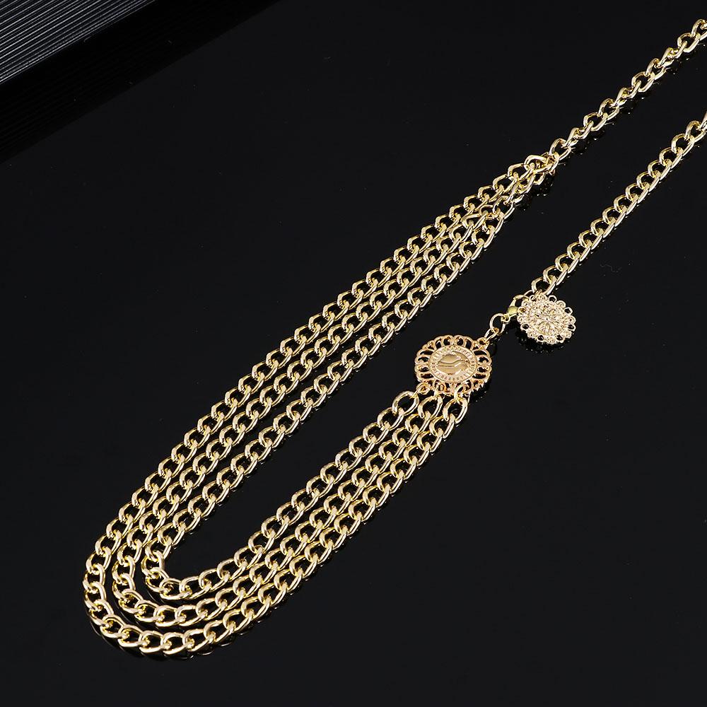 Dây Xích 3 Lớp Bằng Kim Loại Gắn Ví Phong Cách Gothic