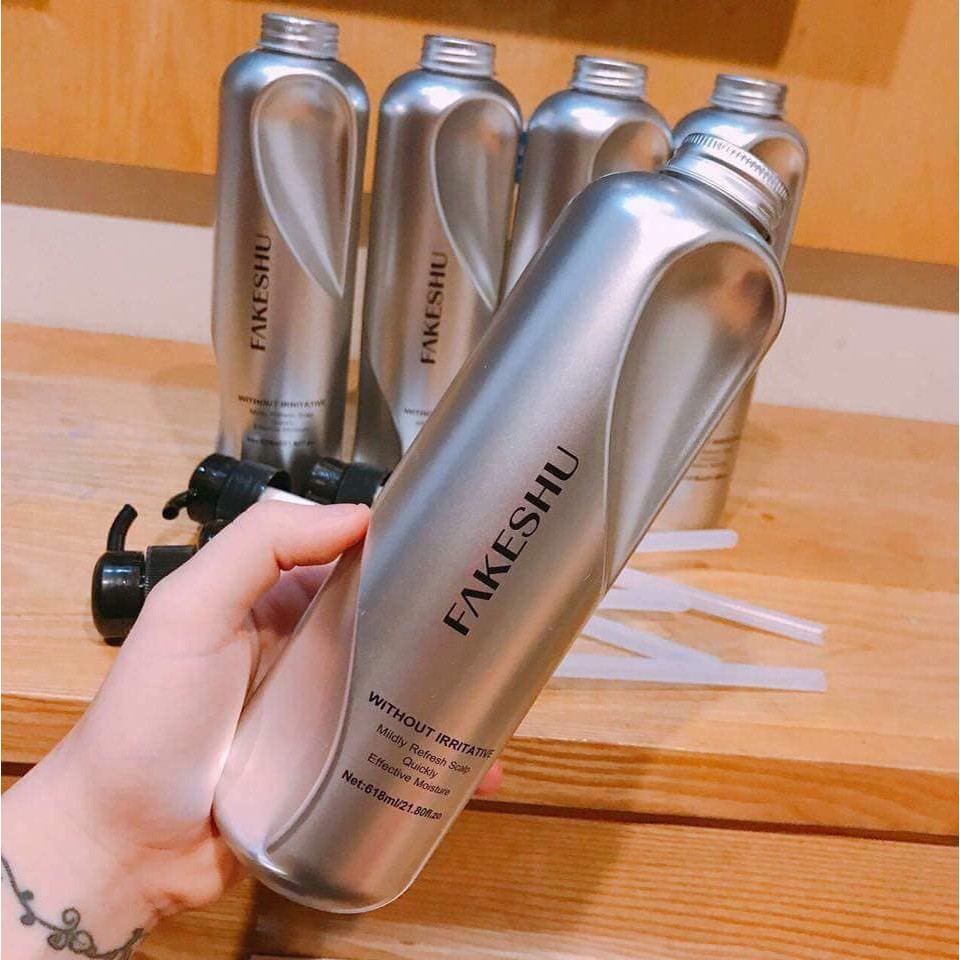 Hấp Tóc Phủ Lụa Tơ Tằm Mềm Mượt Fakeshu 618ml