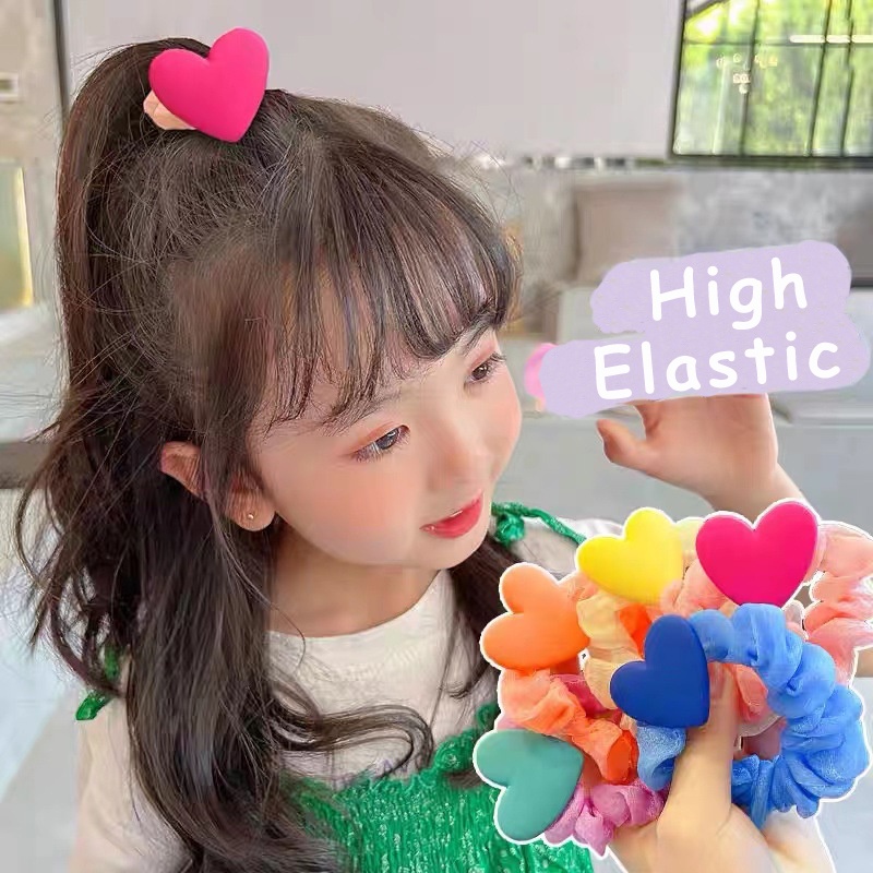 Dây Buộc Tóc Vải Organza Co Giãn Nhiều Màu Sắc Ngọt Ngào Dễ Thương