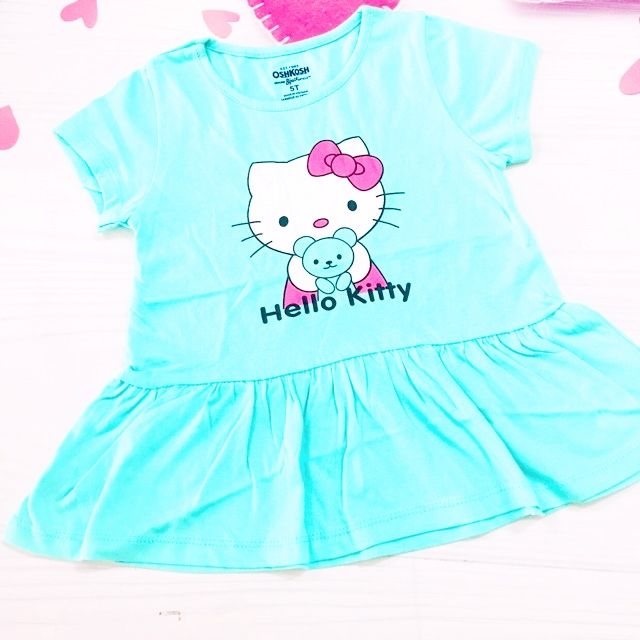 ÁO THUN BÉ GÁI XUẤT DƯ MỀM MÁT MÈO KITTY SIZE 1_7 SALE THANH LÝ GIÁ SỐC