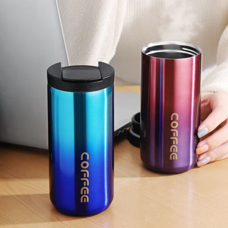 Cốc giữ nhiệt Coffeeholic inox 304, chống tràn, ly uống cafe, đựng nước, lạnh, Bình Nước Giữ Nhiệt Bằng nóng 6 - 8 tiếng ,Dáng Đơn Giản