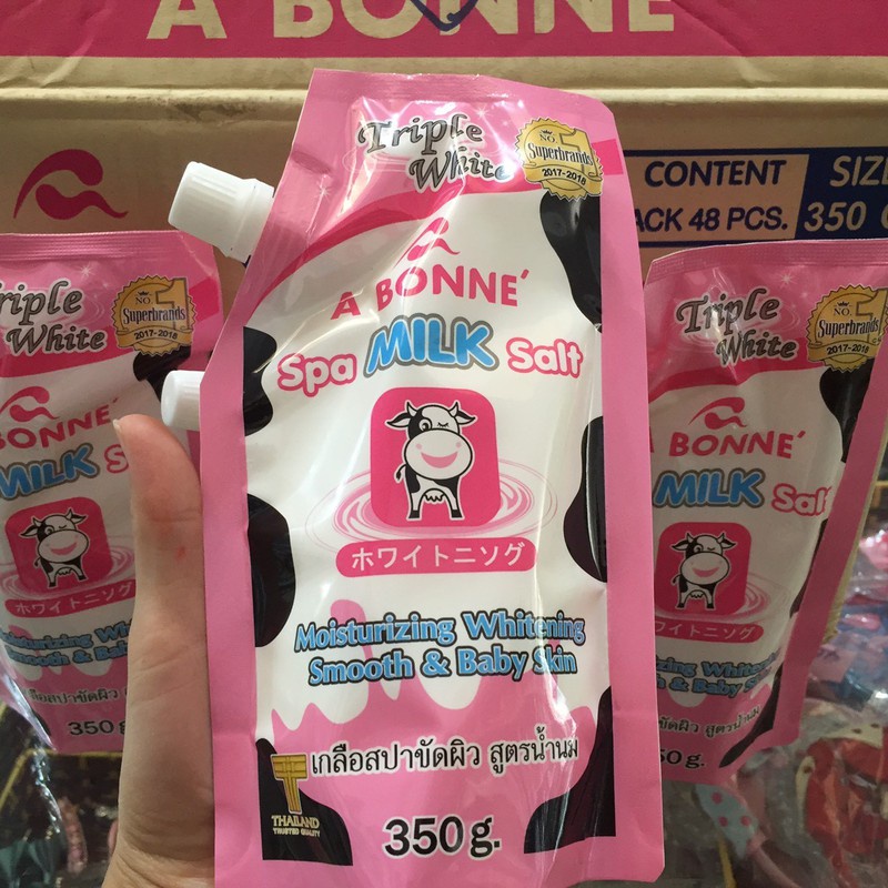 Muối Tắm Sữa Bò Tẩy Tế Bào Chết A Bonne Spa Milk Salt Thái Lan 350g