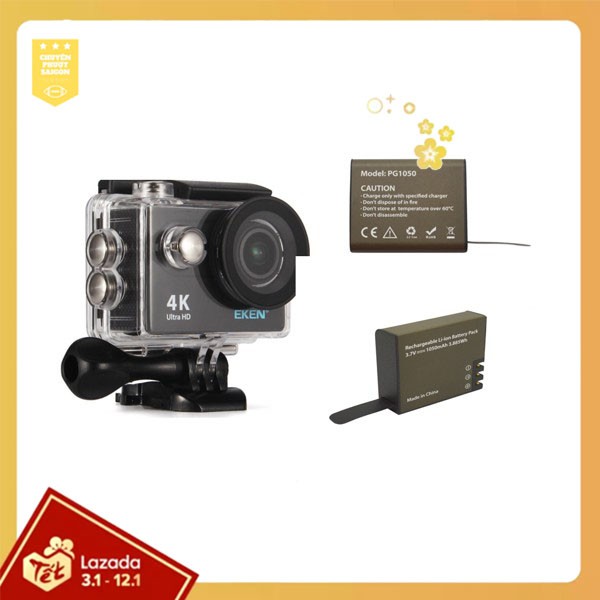 Pin camera hành trình dung lượng lớn cho camera thể thao SJCAM, eken, Soocoo, Amkov, camera 4k