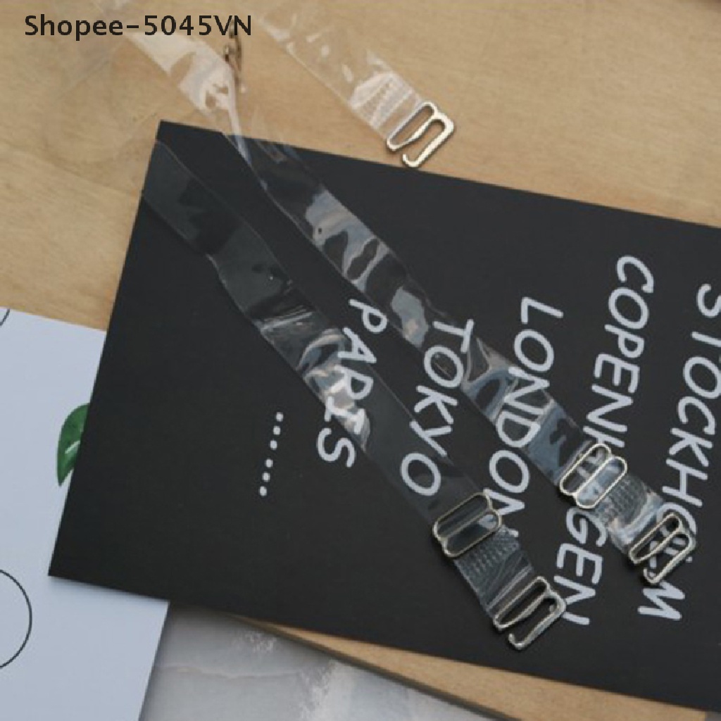 Dây Áo Ngực Silicon Co Giãn Trong Suốt Có Khóa Kim Loại Điều Chỉnh Được