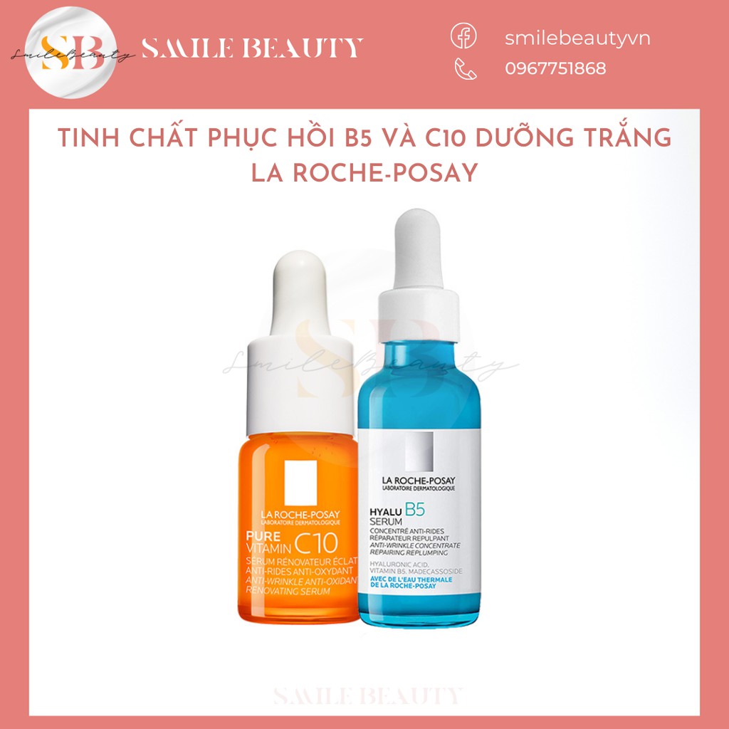 Tinh chất Phục Hồi Serum B5 và C10 Dưỡng Trắng, Chống Lão Hóa Da La Roche-Posay