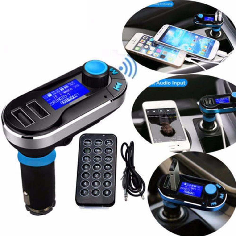 Bộ phát sóng FM trên ô tô Máy nghe nhạc MP3 Bộ điều hợp radio Bộ sạc w / Điều khiển từ xa LCD