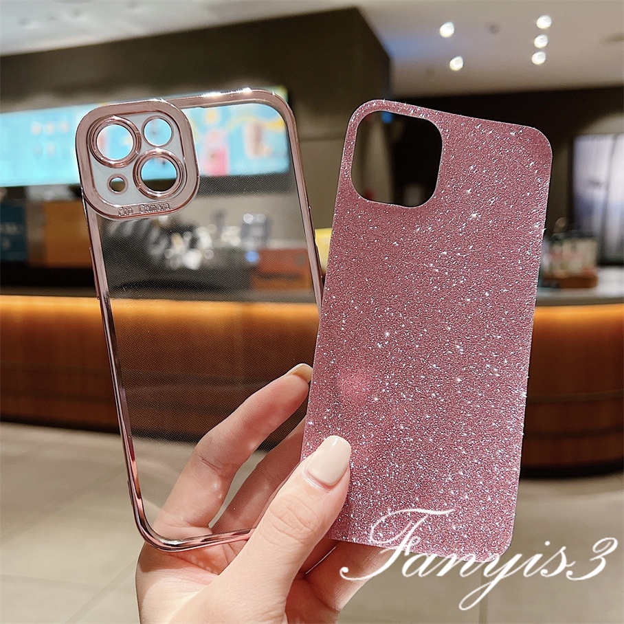 Ốp Điện Thoại TPU Dẻo Trong Suốt Đính Sequin Lấp Lánh Sang Trọng Cho iPhone 13 12 11 Pro Max X XR Xs SE 2020 8 7 Plus
