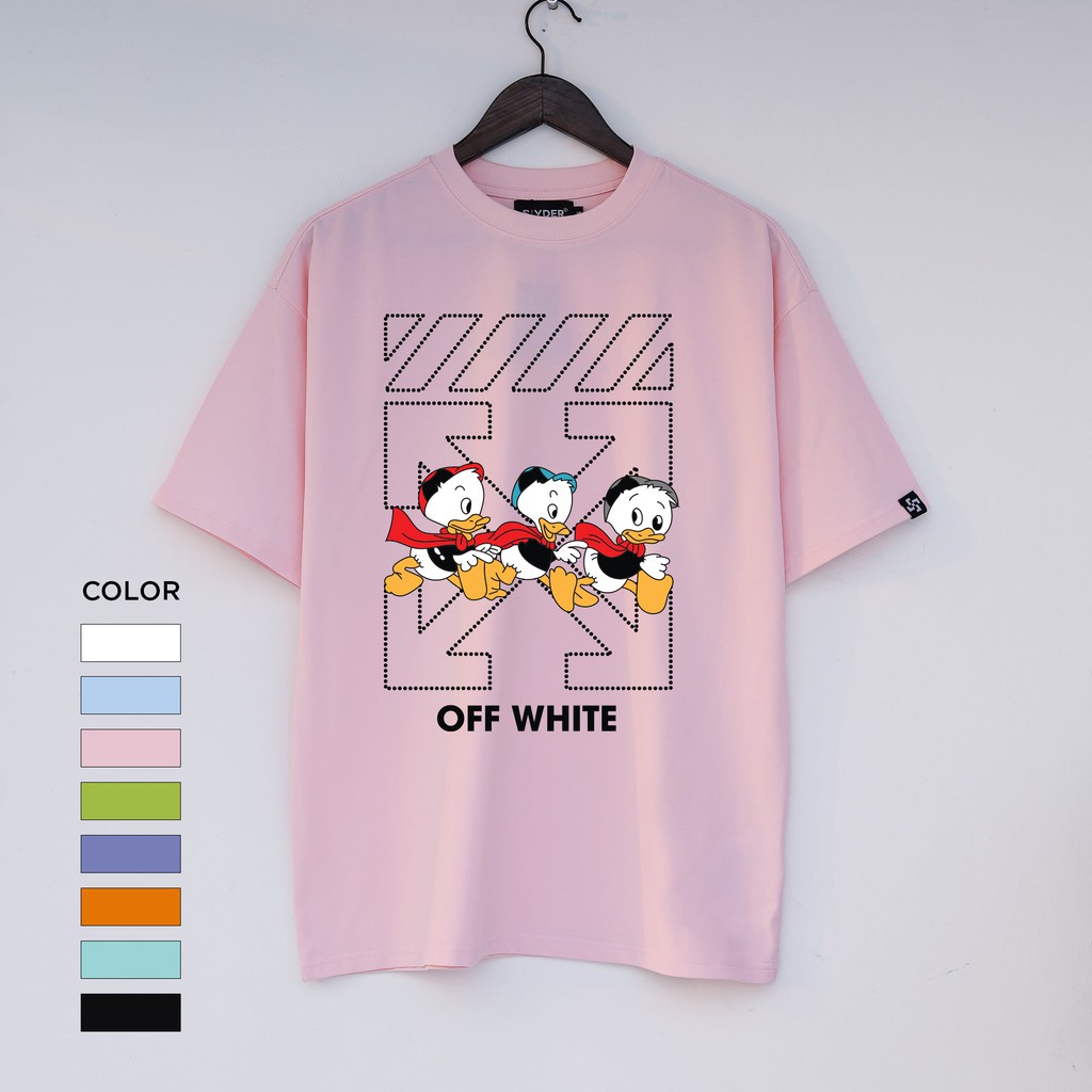 Áo thun unisex Off White Ducky, áo form rộng tay lỡ ( V85 )