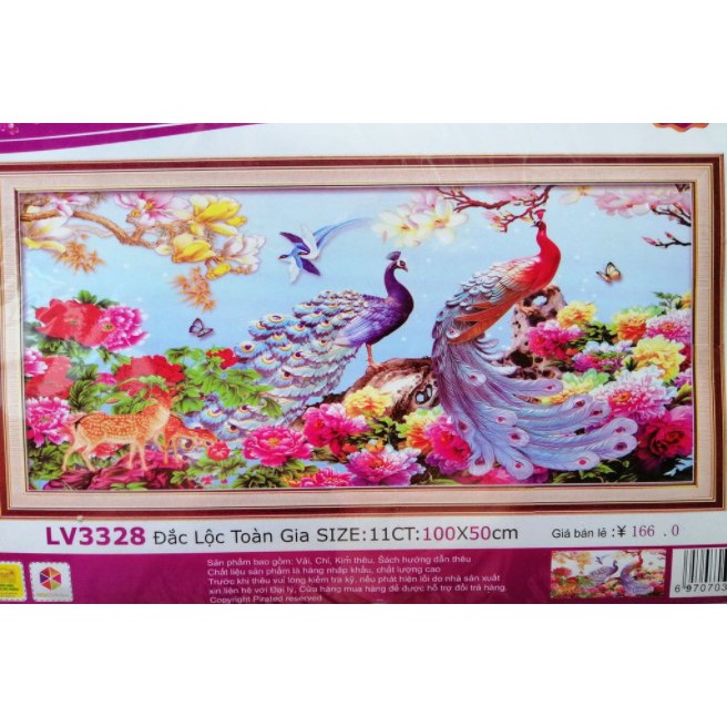TRANH THÊU  phu thê viên mãn LV3328