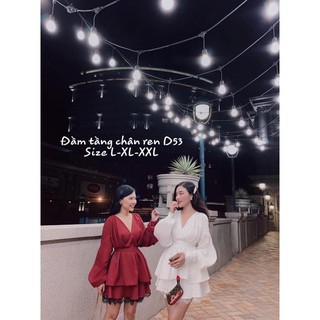 Đầm ôm cổ V ren bigsize 60-90kg oversize