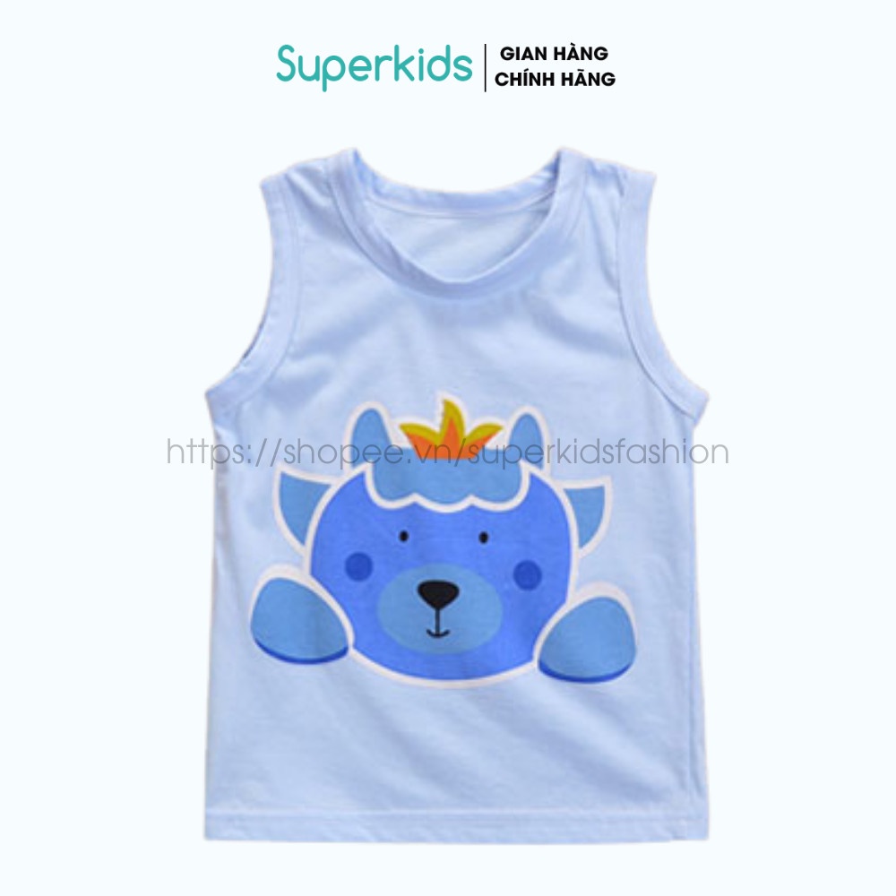 Áo sát nách in hình con vật ngộ nghĩnh cho bé 8-18kg QATE819