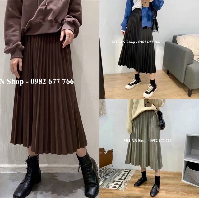 Chân váy xếp ly giả đai nhiều màu Quảng Châu | BigBuy360 - bigbuy360.vn