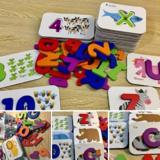 Bộ thẻ Flashcard và ghép hình - Đồ chơi thông minh