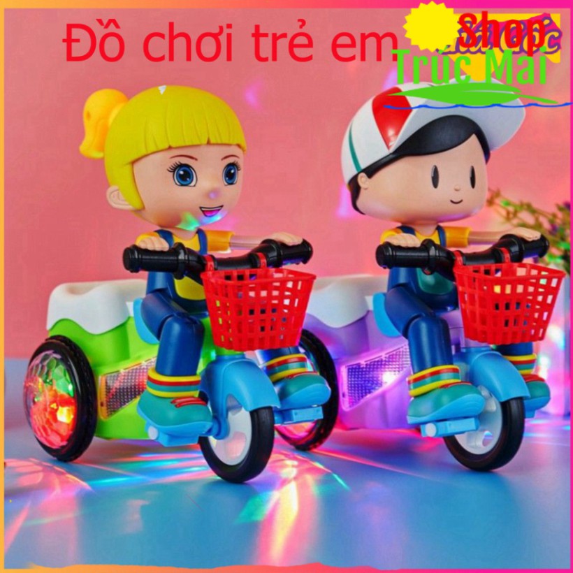 [Loại 1] Bé Tập đạp xe xe đạp vui nhộn đồ chơi cho bé đèn trung thu