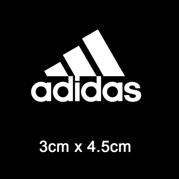 Miếng ủi truyền nhiệt offset dán quần áo hình LOGO ADIDAS 01 Trắng