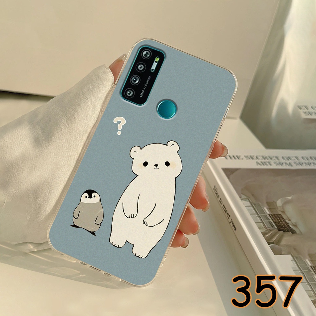 Ốp Lưng Vsmart Live 4 - Vsmart Live in hình Cat&amp;Bear đáng yêu - Chất liệu Silicon siêu bền, bảo vệ máy