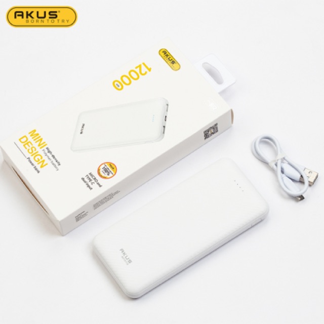 Sạc Dự Phòng AKUS B12 12.000mAh - Bảo Hành 12 T