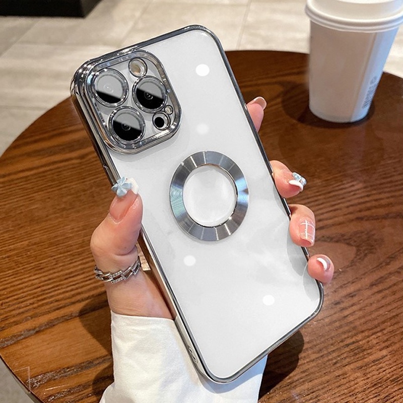 Ốp Điện Thoại Mềm Khoét Lỗ Logo Mạ Tản Nhiệt Chống Sốc Chống Bụi Cho iPhone 11 12 13 Pro max X XS MSX XR 7 8 plus SE 2020 2022