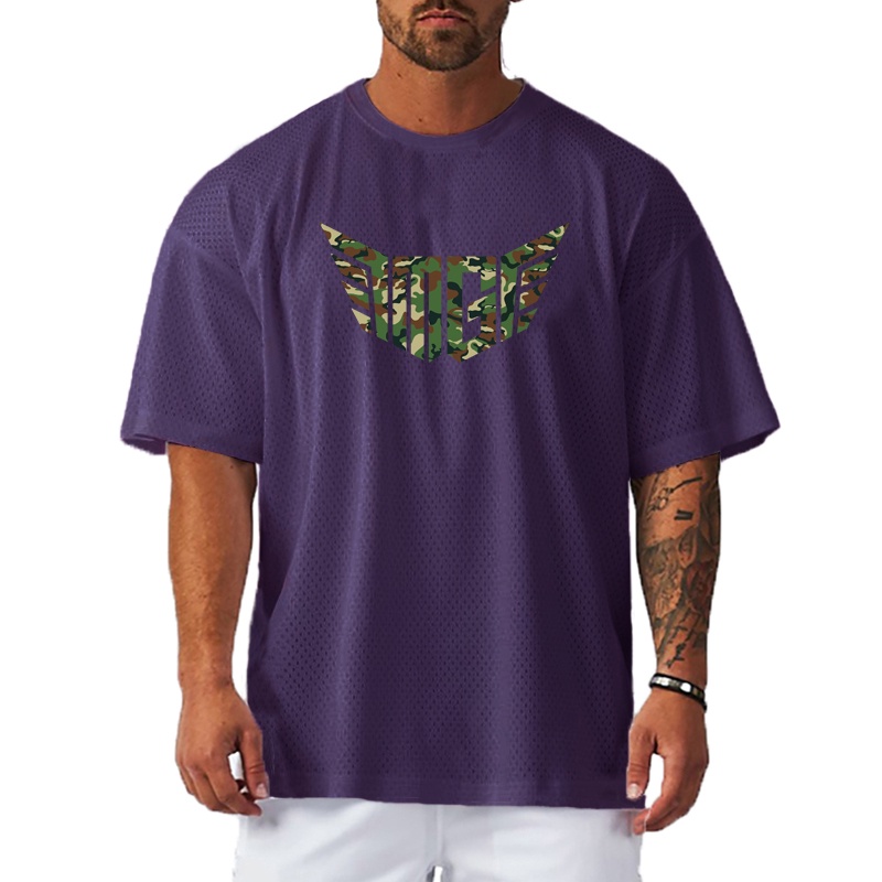 Áo Thun Thể Thao Tay Ngắn Phối Lưới Khô Nhanh Thời Trang Cho Nam