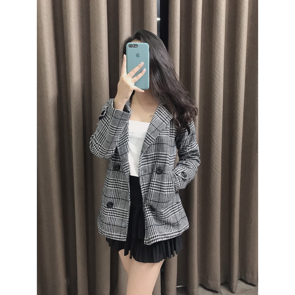 [New 2021] Áo khoác dạ kẻ caro, áo khoác dạ nữ, dạ tweed dáng dài, dạ vest kẻ hàng Quảng Châu cao cấp, kaki nu co long | BigBuy360 - bigbuy360.vn