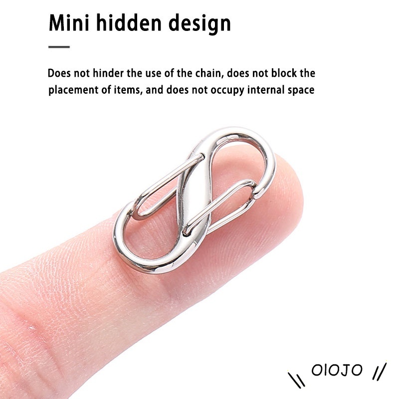 Móc khóa hình số 8 chữ S nhiều màu sắc tiện dụng