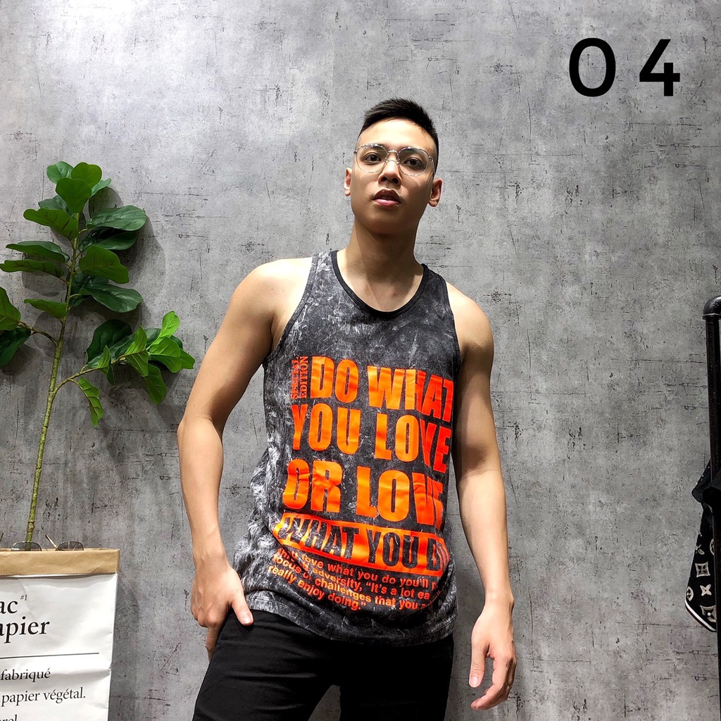 Áo sát nách gym bigsize tanktop ba lỗ thể thao cotton họa tiết đầu lâu SNTL 19