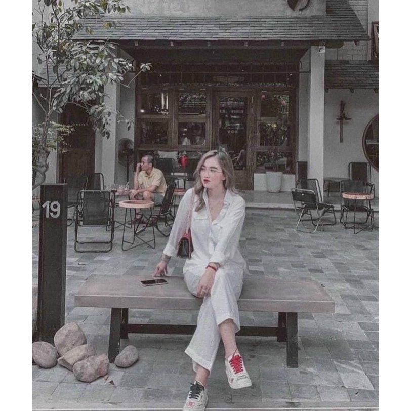 Sét bộ đũi trắng dài tay nắp túi - SHOP THƠM PHẠM