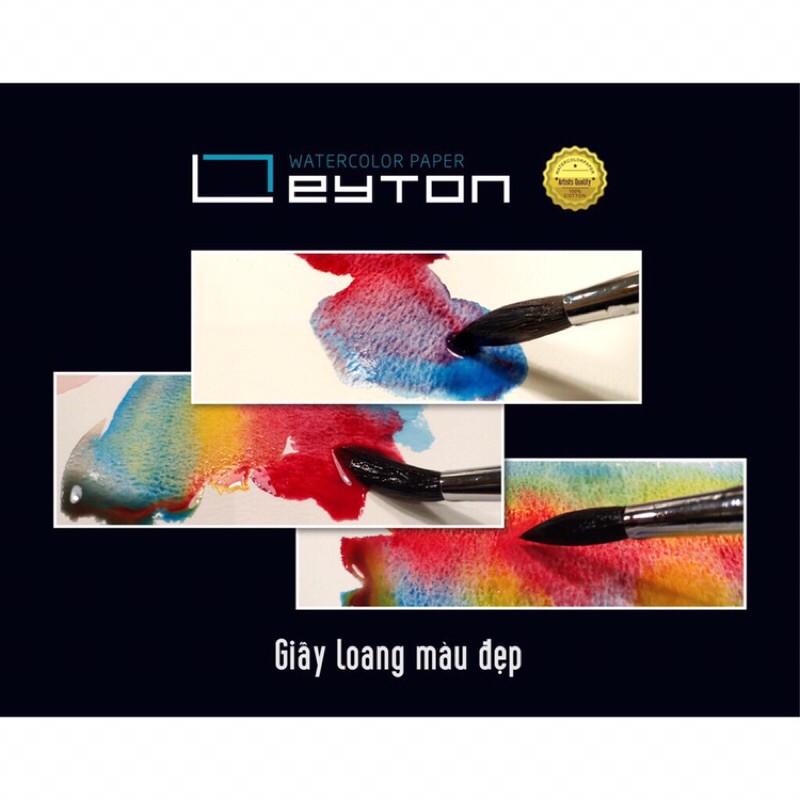 [Michi Art Store] Leyton 100% cotton - Giấy vẽ màu nước màu dạ màu chì 300gsm A4 A5