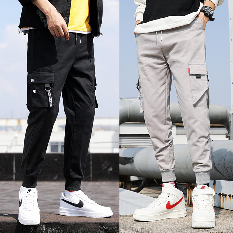 Quần dài màu trơn size S-5XL thời trang dành cho nam