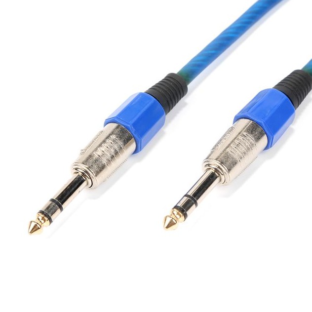 【1.5M/3M/5M/10M】6.35mm 1/4 inch Male to Male Stereo to stereo  Jack  Audio Aux Cable Adapter Jack Audio Cable Double Guitar Mixer