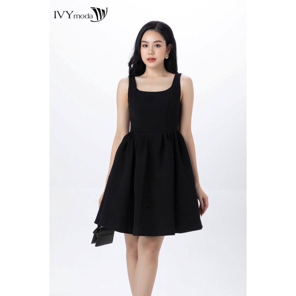 Đầm trơn nữ dáng xòe IVY moda MS 41B9269